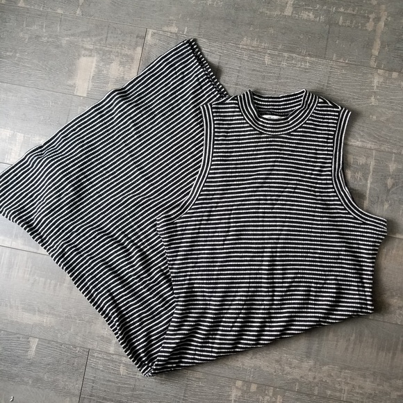 Madewell Dresses & Skirts - Madewell Striped Maxi Dress with Mock Turtleneck